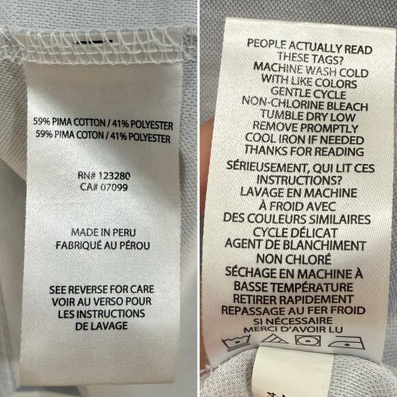 Travis Mathew Beach Camping Stripe Piqué Polo Grey White Short Sleeve Medium - Picture 13 of 14